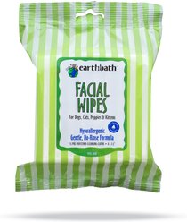 Earthbath Specialty Facial Wipes for Dogs & Cats, 25 count