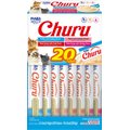 Inaba Churu Tuna & Seafood Variety Creamy Puree Grain-Free Lickable Cat Treats, 0.5-oz tube, 20 count