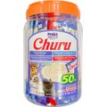 Inaba Churu Tuna & Seafood Variety Creamy Puree Grain-Free Lickable Cat Treats, 0.5-oz tube, 50 count
