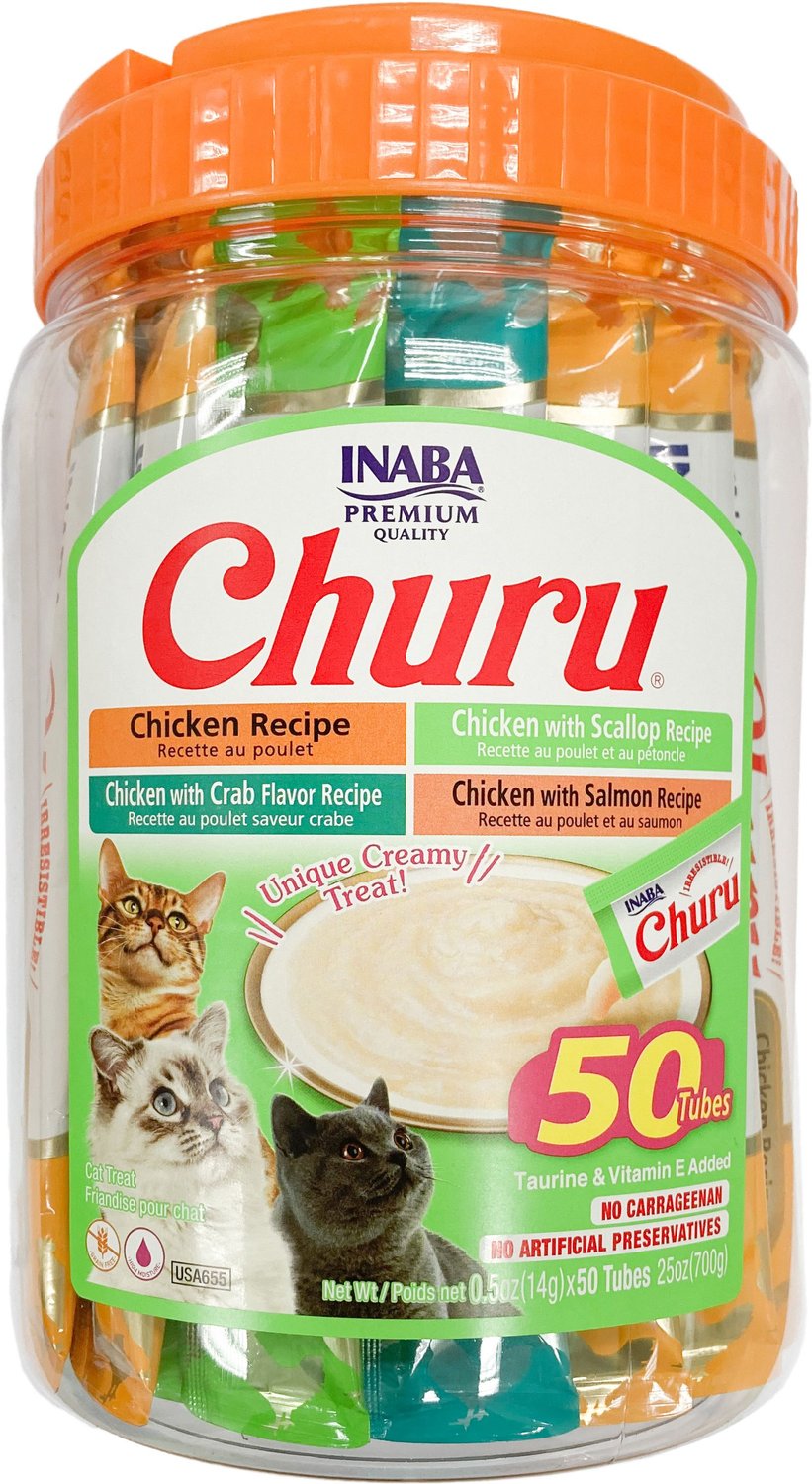 INABA Churu Chicken & Seafood Variety Creamy Puree GrainFree Lickable