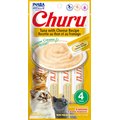 Inaba Churu Tuna with Cheese Creamy Puree Grain-Free Lickable Cat Treats, 0.5-oz tube, 4 count