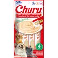 Inaba Churu Tuna with Crab Recipe Creamy Puree Grain-Free Lickable Cat Treats, 0.5-oz tube, 4 count