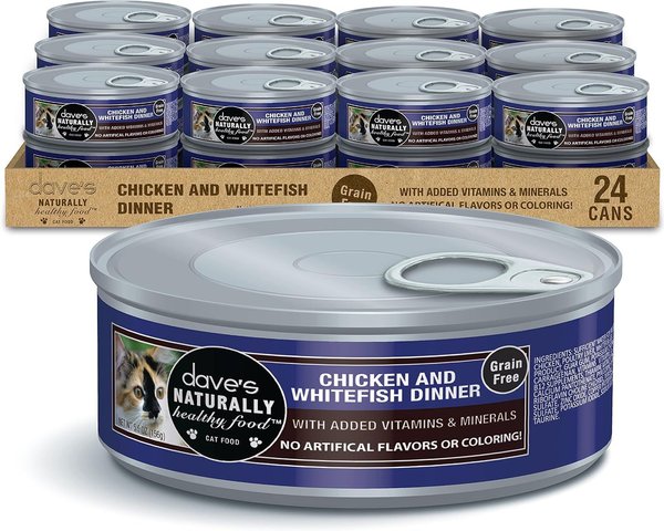 DAVE'S PET FOOD Naturally Healthy Grain-Free Chicken & Whitefish Dinner ...