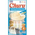 Inaba Churu Tuna Recipe with Seafood Flavor Creamy Puree Grain-Free Lickable Cat Treats, 0.5-oz tube, 4 count