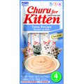 Inaba Churu for Kittens Tuna Recipe Puree Grain-Free Lickable Cat Treats, 0.5-oz tube, 4 count