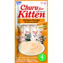 Inaba Churu for Kittens Chicken Recipe Puree Grain-Free Lickable Cat Treats, 0.5-oz tube, 4 count