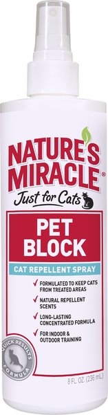 Nature's Miracle Just For Cats Pet Block Cat Repellent Spray, 8-oz bottle slide 1 of 8