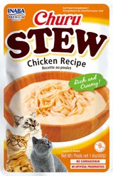 Inaba Churu Stew Chicken Recipe Grain-Free Lickable Cat Treats, 1.4-oz pouch