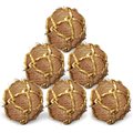 SunGrow Coconut Fiber Rabbit & Guinea Pigs Chew & Exercise Balls Teeth Grinding Treats, 6 count