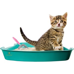 SunGrow Wide & Deep Metal Cat Litter Scooper, Grey