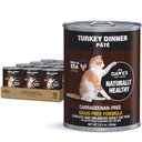 Dave's Pet Food Naturally Healthy Grain-Free Turkey Dinner Pate Canned Wet Cat Food, 12.5-oz can, case of 12