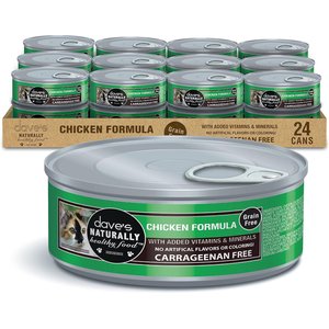 DAVE S PET FOOD Naturally Healthy Grain Free Turkey Giblets Dinner Pate Wet Canned Cat Food 5.5 oz can case of 24 Chewy