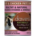 Dave's Pet Food Naturally Healthy Grain-Free Beef & Chicken Dinner Canned Cat Food, 12.5-oz, case of 12