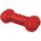 Show in main carousel: Pet Life 'Denta-Bone' TPR Treat Dispensing & Dental Cleaning Durable Dog Toy, Red slide 1 of 3