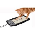 Pet Life 'Scrape-Away' Eco-Natural Sisal & Jute Hanging Carpet Cat Scratcher & Toy, Black