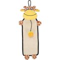 Pet Life Paw-Pleasant Eco-Natural Sisal & Jute Hanging Carpet Kitty Cat Scratcher & Toy, Brown / Yellow