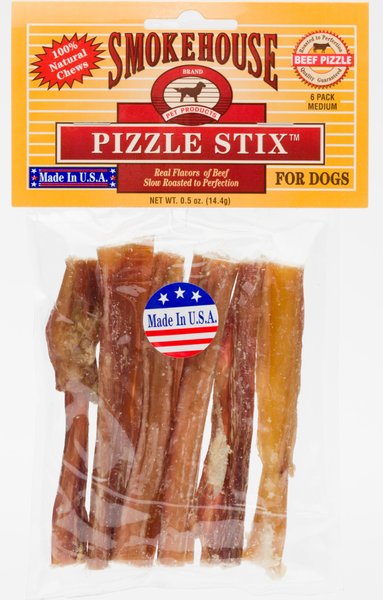 Smokehouse 4" Pizzle Stix Dog Treats, 6 pack slide 1 of 3