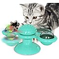 Pet Life 'Windmill' Rotating Suction Cup Spinning Cat Toy, Blue