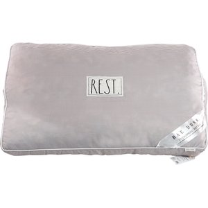 Rae Dunn "Rest" Orthopedic Dog & Cat Pillow Bed, Khaki, Medium