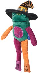 Frisco Halloween Frog in Witch Hat Plush Kicker Cat Toy with Catnip