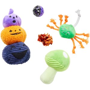Frisco Halloween Mystical Variety Pack Plush & Balls Cat Toy with Catnip, 5 count