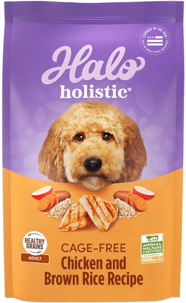 Halo Holistic Complete Digestive Health Chicken & Brown Rice Dog Food Recipe Adult Dry Dog Food, 10-lb bag slide 1 of 9