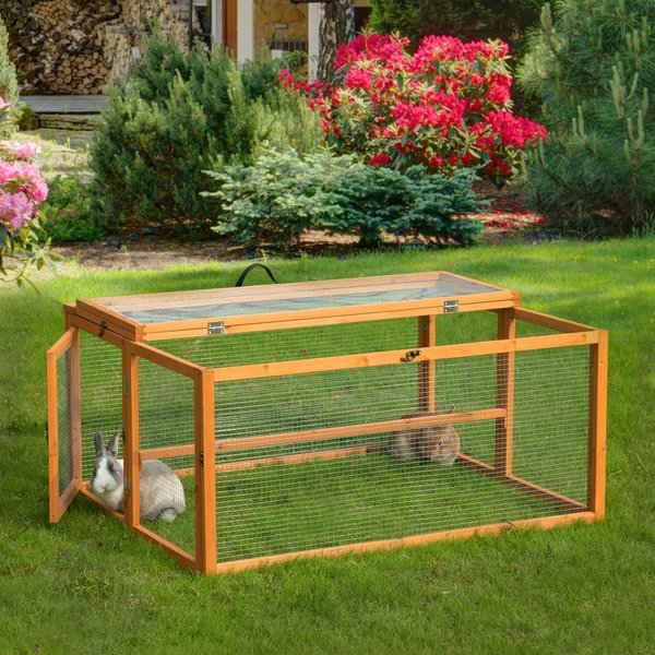 Coziwow Chicken Coop & Roosting Bar Small Pet Hutch, Gray