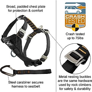 Kurgo Tru-Fit Enhanced Strength Crash Tested Smart Car Dog Harness, Black, Small slide 5 of 9
