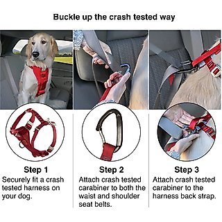 Kurgo Tru-Fit Enhanced Strength Crash Tested Smart Car Dog Harness, Black, Small slide 6 of 9