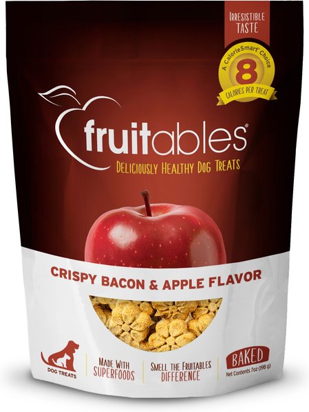 Fruitables Crispy Bacon & Apple Flavor Crunchy Dog Treats, 7-oz bag slide 1 of 9