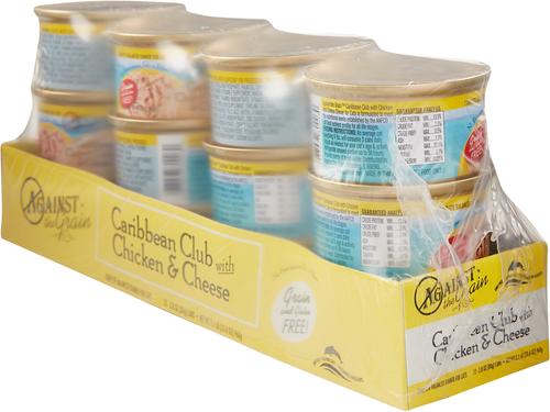 Show full view: Against the Grain Caribbean Club with Chicken & Cheese Dinner Grain-Free Canned Cat Food, 2.8-oz, case of 24 slide 3 of 10