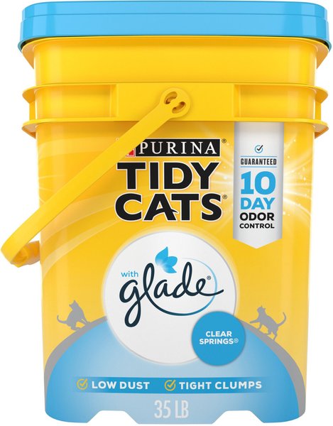 Tidy Cats Glade Tough Scented Clumping Clay Cat Litter, 35-lb pail slide 1 of 11