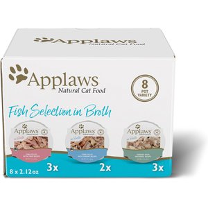 Applaws Fish Selection in Broth Pot Variety Pack, 2.21-oz, case of 8