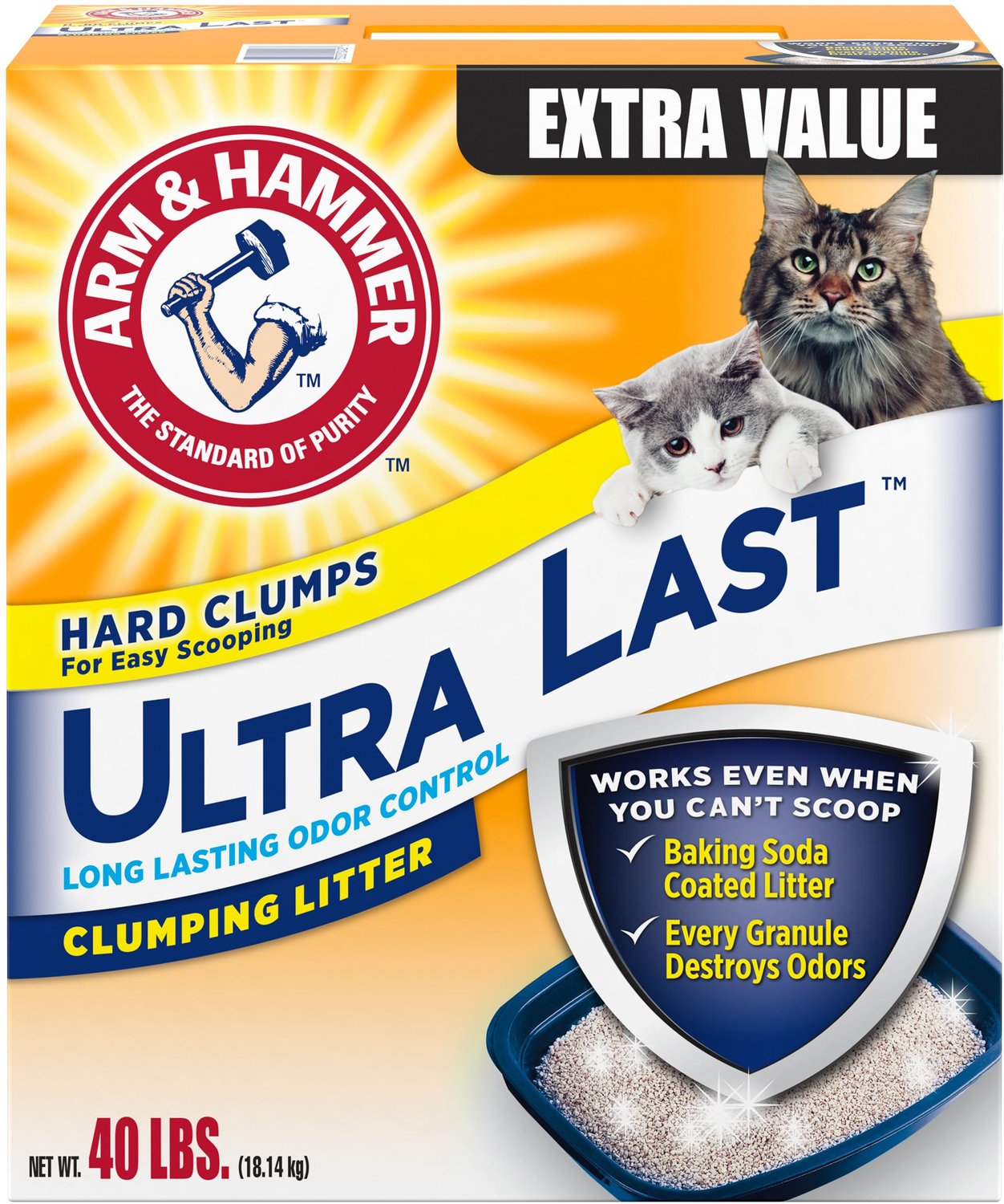 ARM & HAMMER LITTER Ultra Last Long Lasting Odor Control Clumping Clay