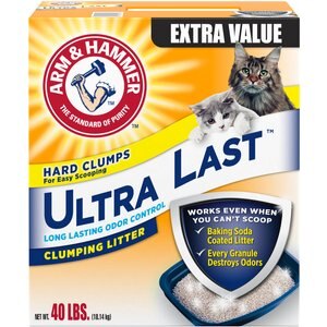 Arm & Hammer Litter Ultra Scented Clumping Clay Cat Litter, 40-lb box