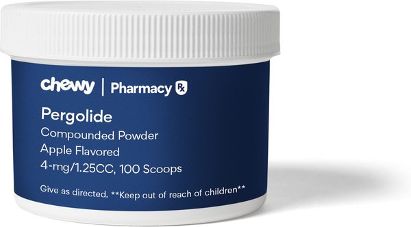 Pergolide Compounded Powder Apple Flavored for Horses, 4-mg/1.25CC, 100 scoops slide 1 of 2
