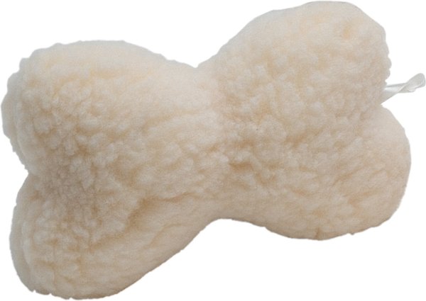 PetSafe Busy Buddy Fido's Favorites Sheepskin Bone Squeaky Plush Dog Toy, Medium slide 1 of 4