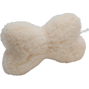 Busy Buddy Fido's Favorites Sheepskin Bone Squeaky Plush Dog Toy