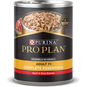 Purina Pro Plan Senior Beef & Rice Entree Canned Dog Food, 13-oz, case of 12