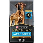 Purina Pro Plan Adult Large Breed Chicken & Rice Formula Dry Dog Food, 34-lb bag