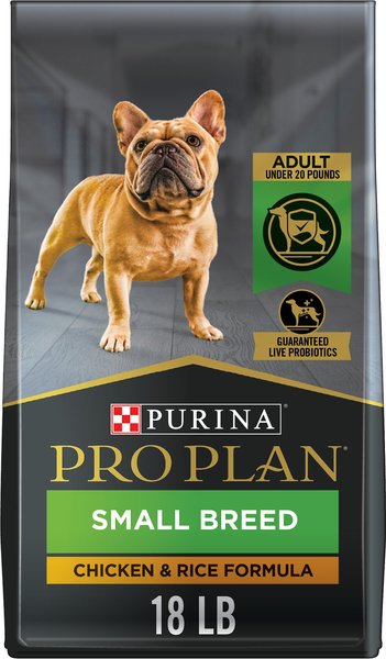 Purina Pro Plan Adult Small Breed Chicken & Rice Formula Dry Dog Food, 18-lb bag slide 1 of 10