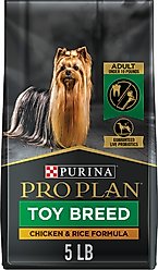 Purina Pro Plan Adult Toy Breed Chicken & Rice Formula Dry Dog Food, 5-lb bag