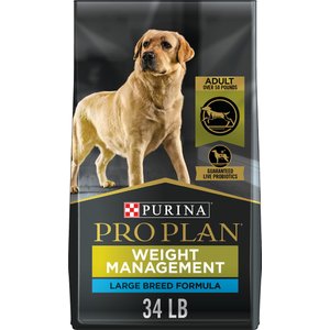 Purina Pro Plan Adult Large Breed Weight Management Chicken & Rice Formula Dry Dog Food, 34-lb bag