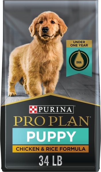 Purina Pro Plan High Protein Chicken & Rice Formula Dry Puppy Food, 34-lb bag slide 1 of 11