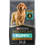 Purina Pro Plan High Protein Chicken & Rice Formula Dry Puppy Food, 34-lb bag