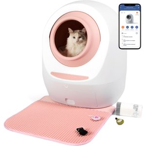 Smarty Pear Leo's Loo Too WiFi Enabled Automatic Self-Cleaning Cat Litter Box Variety Pack, Pretty Pink