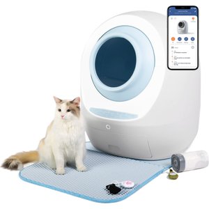 Large Cat Self Cleaning Litter Box Pet Kitty Easy To Clean Blue Omega Paw  New!