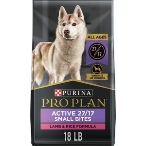 Purina Pro Plan All Life Stages Small Bites Lamb & Rice Formula Dry Dog Food, 18-lb bag