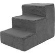 Precious Tails High Density Foam Sherpa Top 3 Steps Dog & Cat Stair