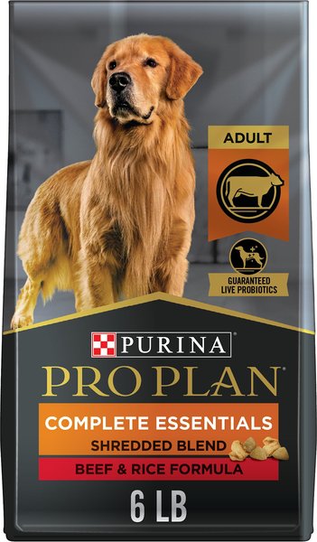 Purina Pro Plan Adult Shredded Blend Beef Rice Formula Dry Dog Food